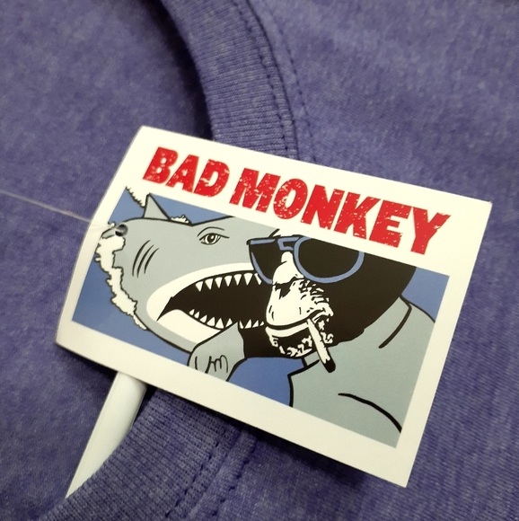 Bad Monkey King of the Beach Hail Hamburger Funny T-Shirt Large - Picture 4 of 9